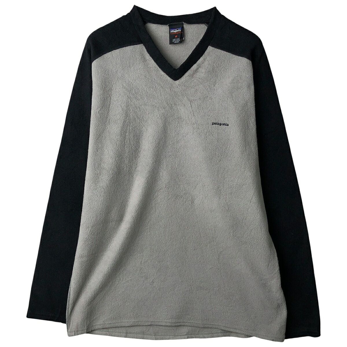 古着 00'S パタゴニア Patagonia CAPILENE キャプリーン 43425SP00 Vネック フリースカットソー USA製 メンズM相当 /eaa459683 【中古】 【260127】 【NH-2508】 グレー系 春秋冬