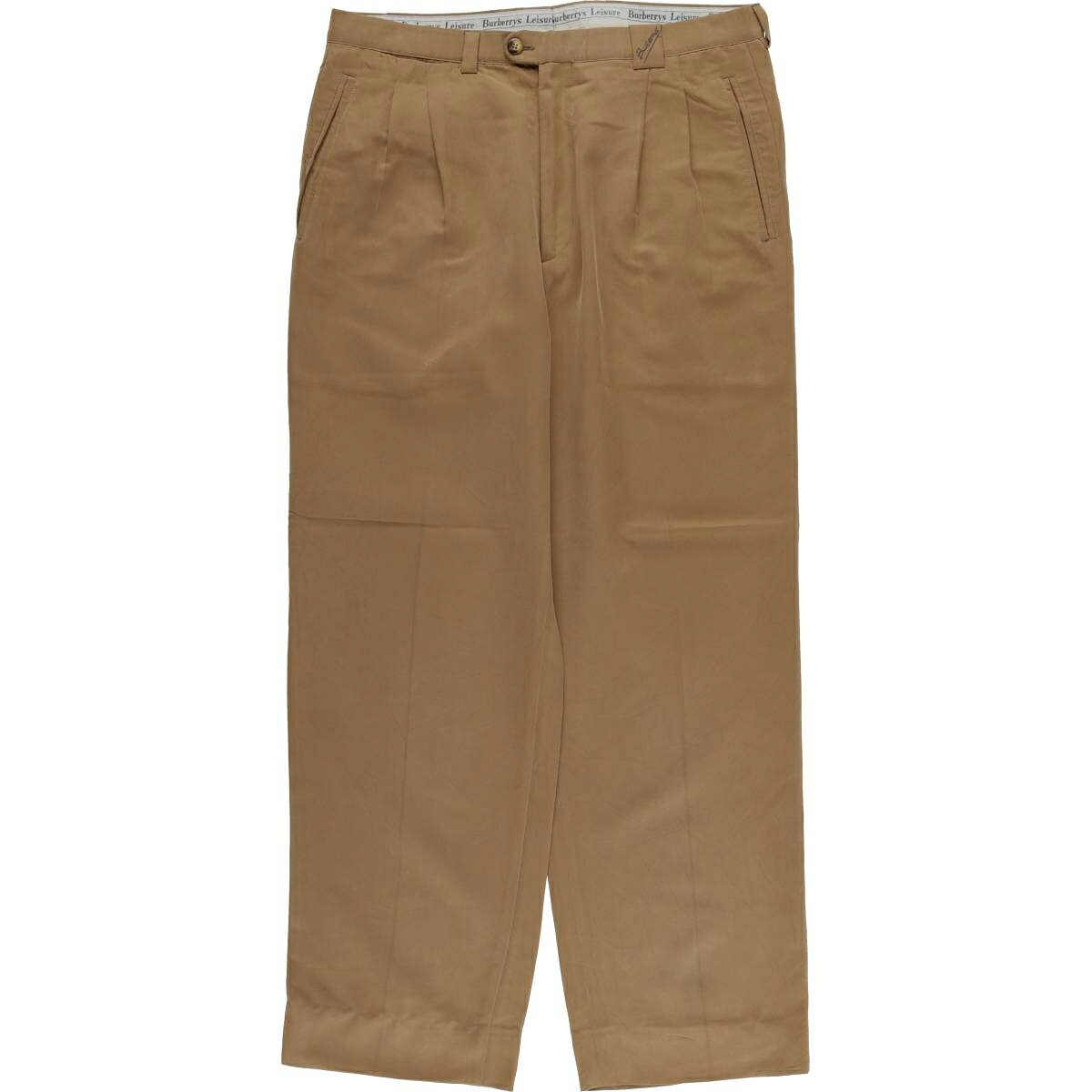 古着 バーバリー Burberry's LEISURE ツータック スラックスパンツ メンズw33相当 /eaa459764 【中古】 【260208】 【DL2603-BS】 ブラウン系 春夏秋冬