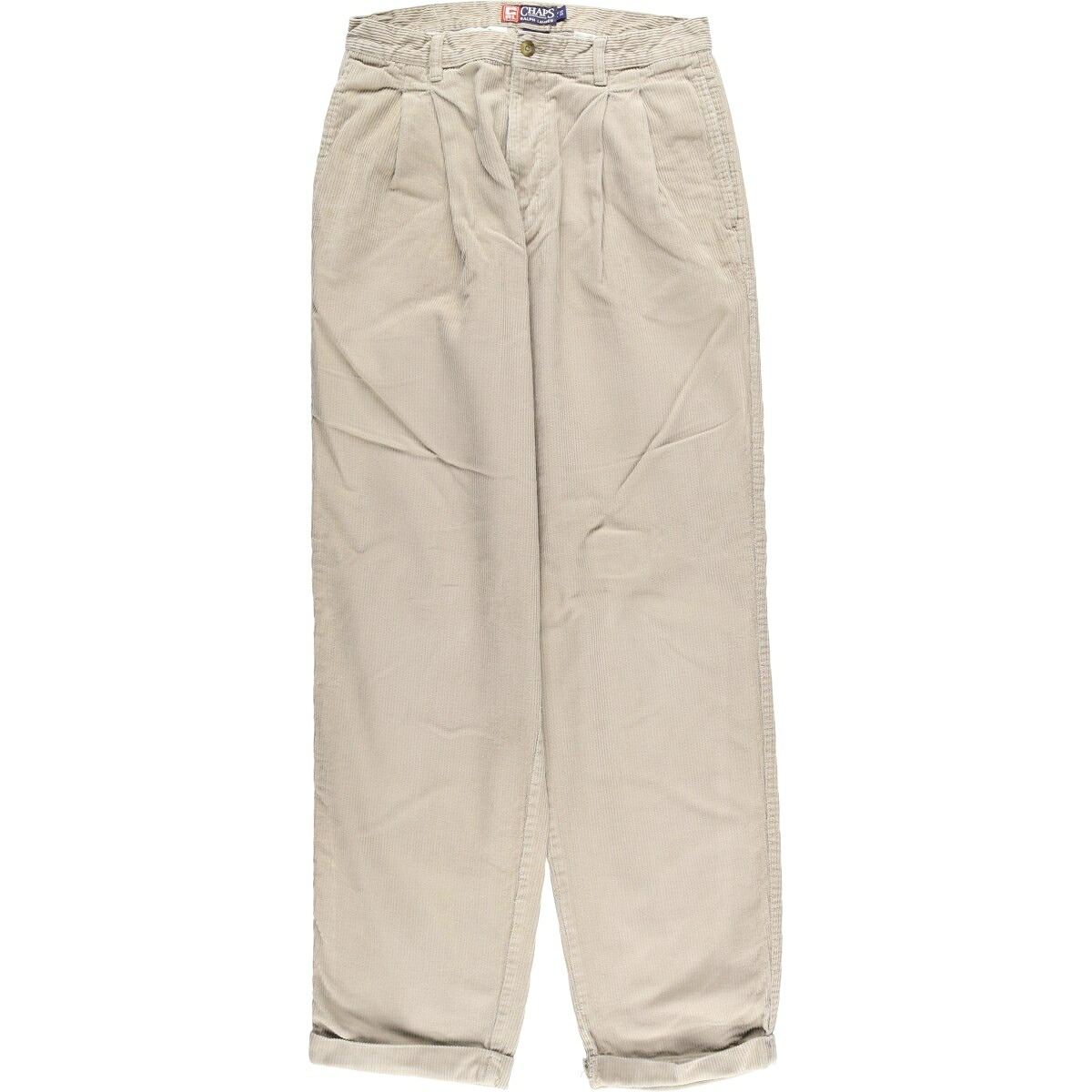 古着 ラルフローレン Ralph Lauren CHAPS チャップス ツータック コーデュロイパンツ メンズw30相当 /eaa459776 【中古】 【260127】 ベージュ系 春夏秋冬