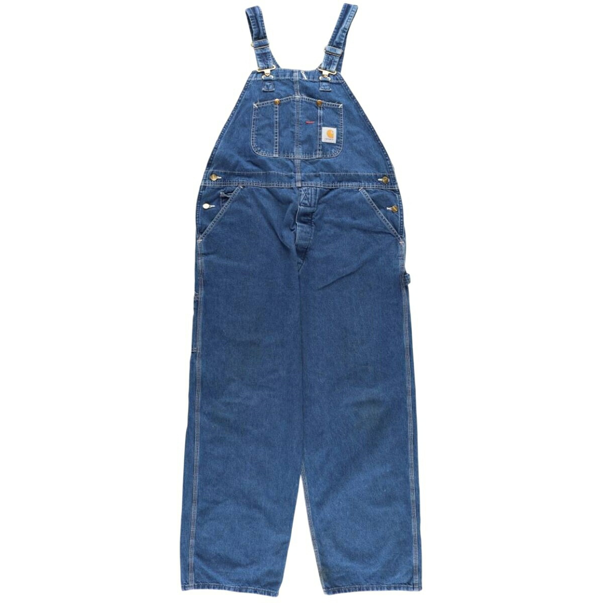 古着 00'S カーハート Carhartt ビッグサイズ デニムオーバーオール USA製 メンズw40相当 /eaa459842 【中古】 【260206】 ブルー系 春夏秋冬