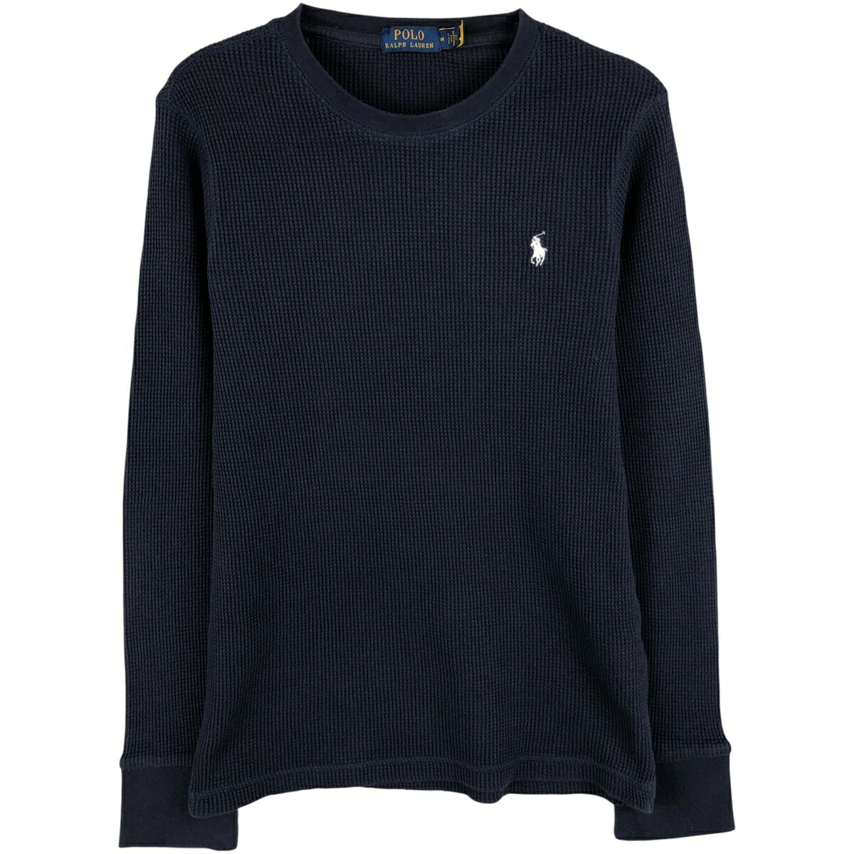 古着 ラルフローレン Ralph Lauren POLO RALPH LAUREN サーマルロンT ワッフル メンズM相当 /eaa459930 【中古】 【260124】 【NH-2508】 ブラック系 春夏秋