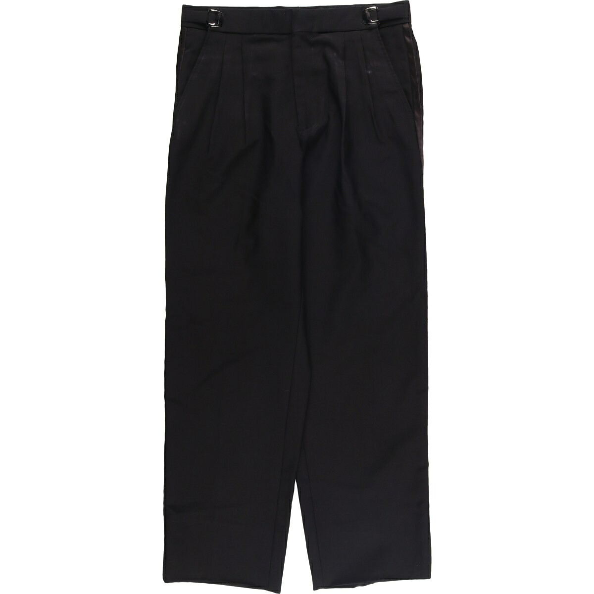 古着 ツータック スラックスパンツ メンズw34相当 /eaa468736 【中古】 【251115】 ブラック系 春夏秋冬