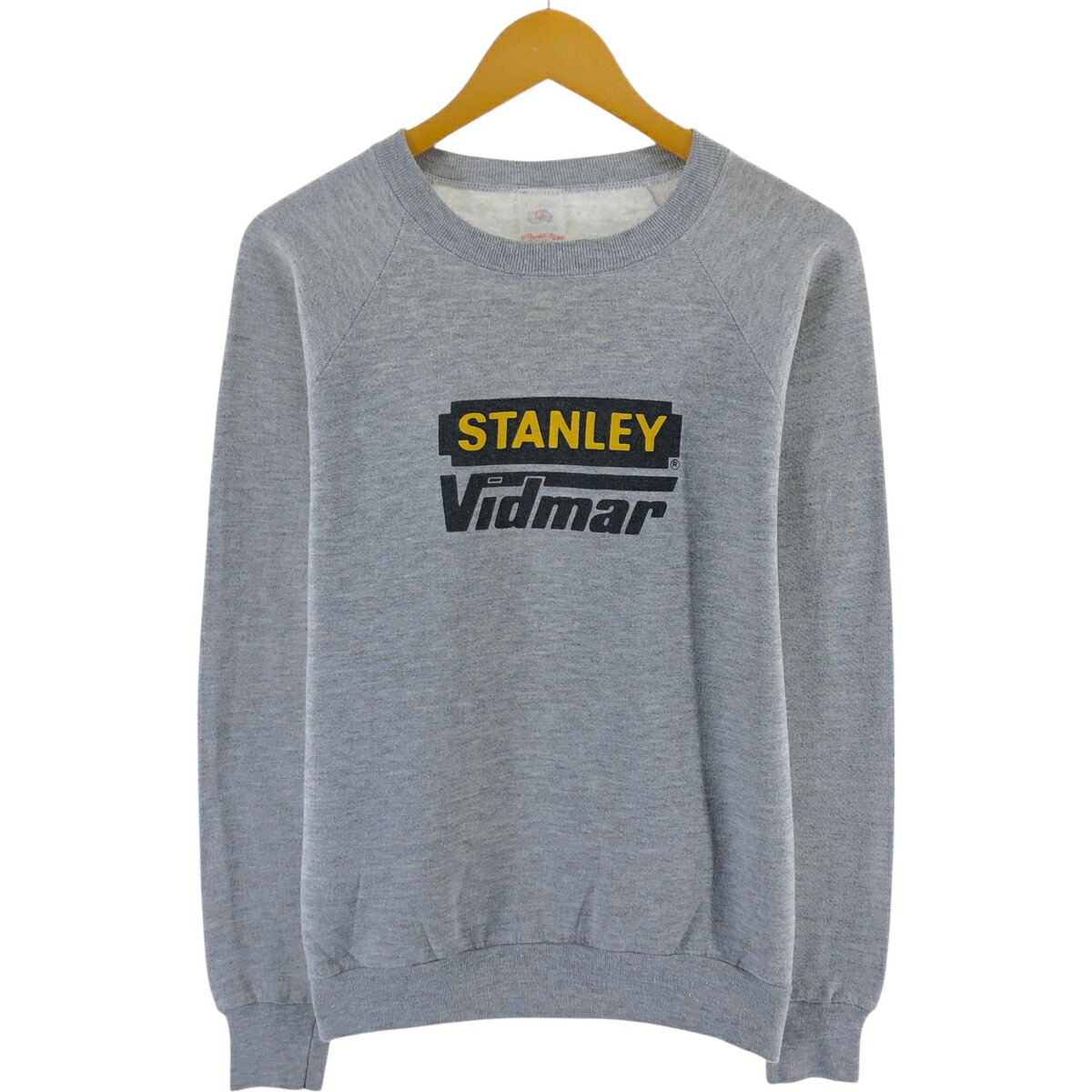 古着 80'S フルーツオブザルーム FRUIT OF THE LOOM STANLEY Vidmar アドバタイジング スウェットシャツ トレーナー USA製 メンズL相当 ヴィンテージ /eaa468970 【中古】 【250208】