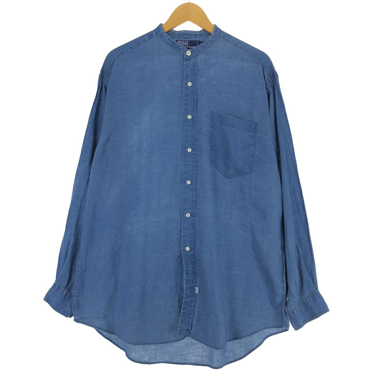 【楽天市場】古着 ラルフローレン Ralph Lauren POLO by Ralph Lauren スタンドカラー 長袖 リネンシャツ ...