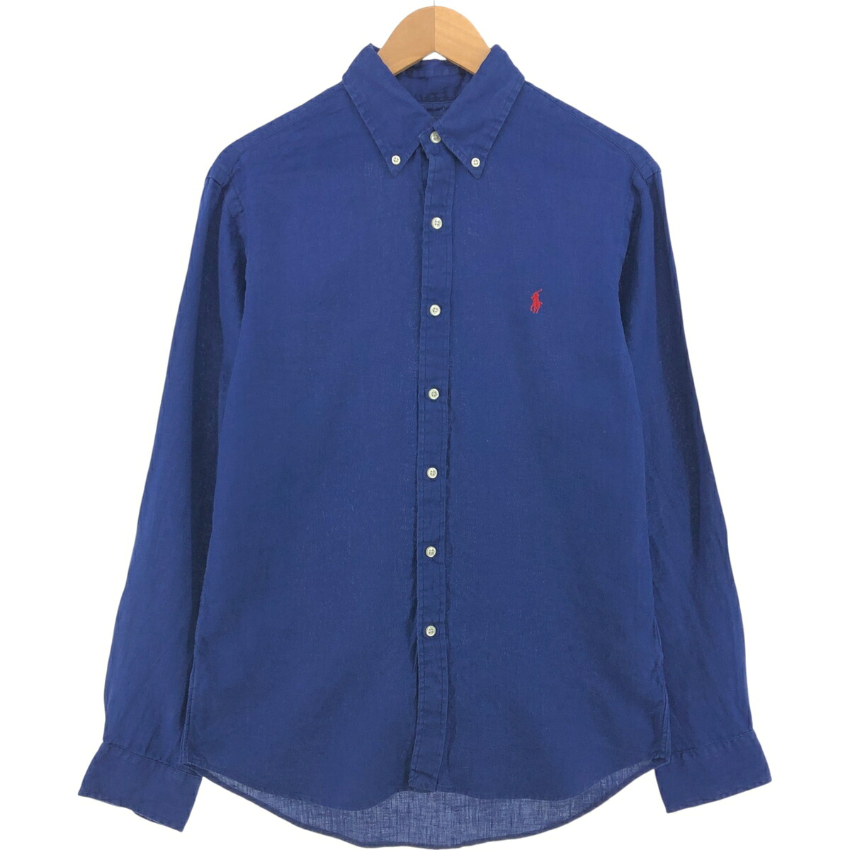 古着 ラルフローレン Ralph Lauren SLIM FIT 長袖 リネン ボタンダウンシャツ メンズM相当 /eaa473796 【中古】 【250621】 【SS2603_30】