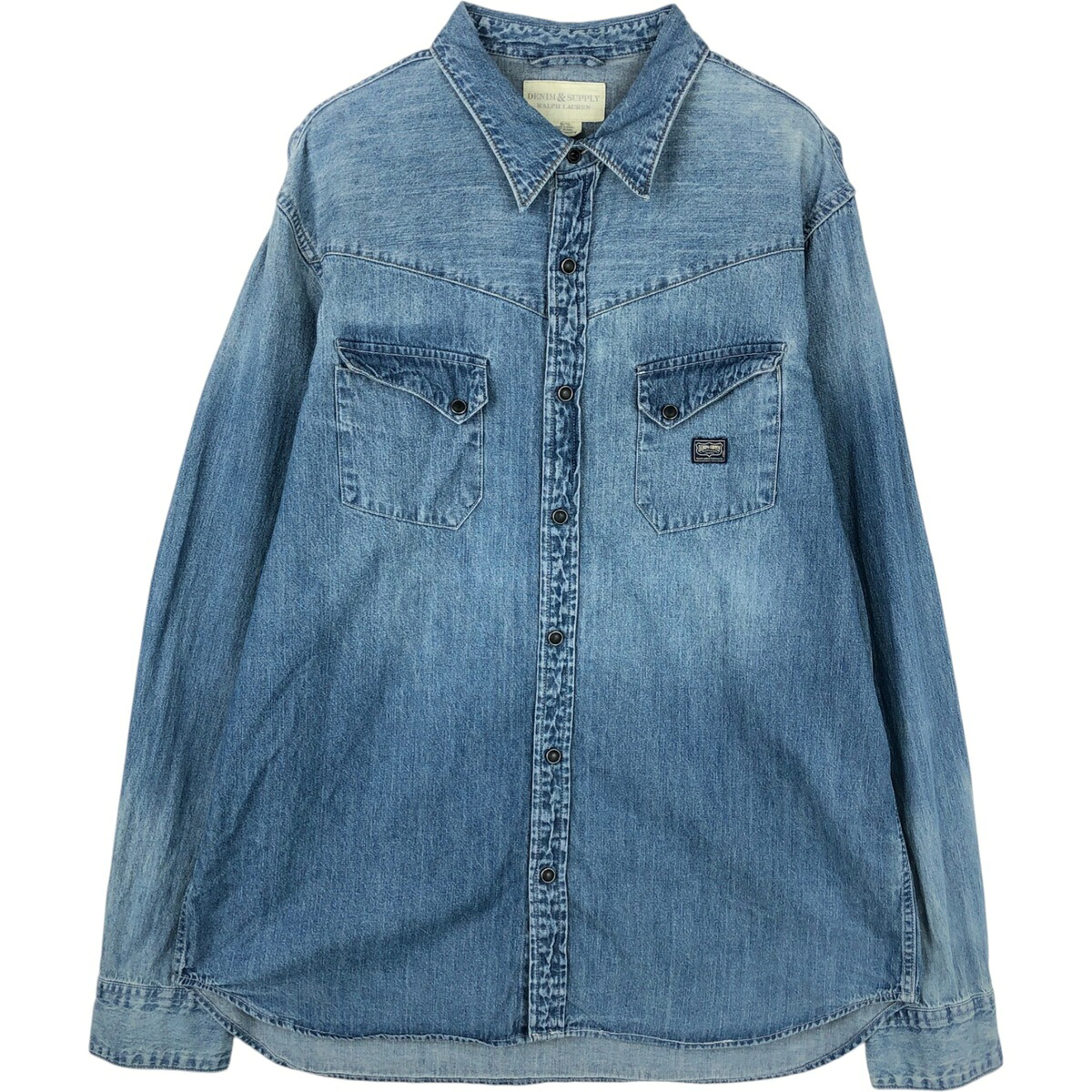 古着 ラルフローレン Ralph Lauren DENIM&SUPPLY デニム&サプライ 長袖 デニムウエスタンシャツ メンズXL相当 /eaa477463 【中古】 【260309】 ブルー系 春夏秋冬