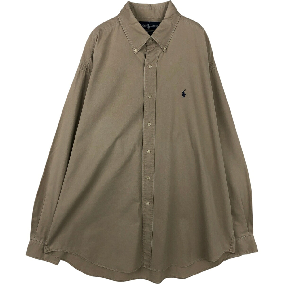 古着 ラルフローレン Ralph Lauren BLAKE 長袖 ボタンダウンシャツ メンズXL相当 /eaa477507 【中古】 【260312】 ベージュ系 春夏秋冬 7,392円