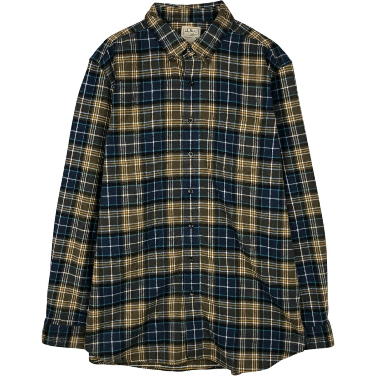 古着 90~00'S エルエルビーン L.L.Bean TRADITIONAL FIT 長袖 ボタンダウン ライトネルチェックシャツ メンズL相当 ヴィンテージ /eaa477900 【中古】 【260321】 ネイビー系 春夏秋冬