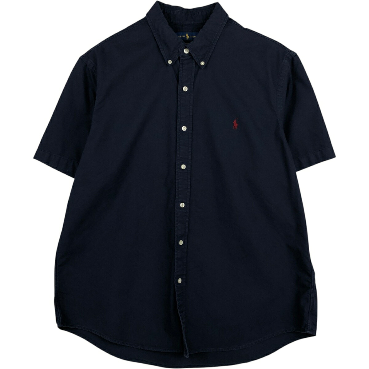 古着 ラルフローレン Ralph Lauren CLASSIC FIT クラシックフィット 半袖 ボタンダウンシャツ メンズXL相当 /eaa478029 【中古】 【260323】 ネイビー系 春夏