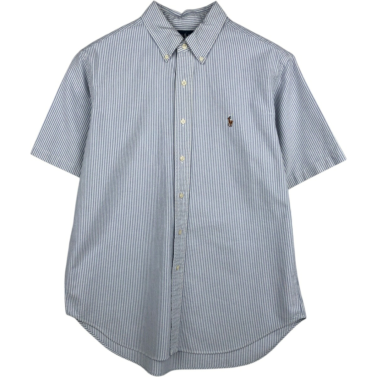 古着 ラルフローレン Ralph Lauren CLASSIC FIT クラシックフィット 半袖 ボタンダウン ストライプシャツ メンズL相当 /eaa478033 【中古】 【260323】｜古着屋JAM