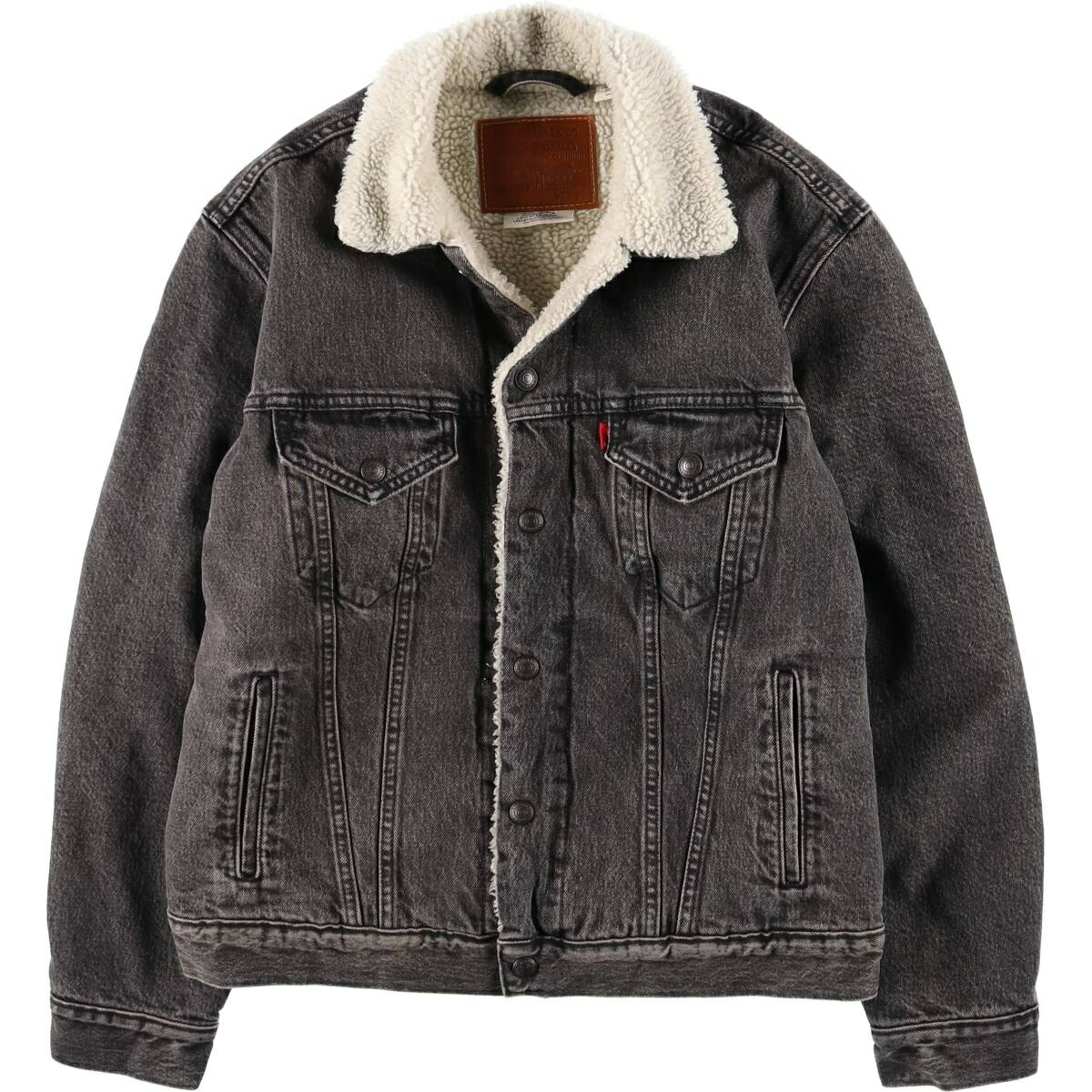 古着 リーバイス Levi's 中綿入り ブラックデニムボアジャケット メンズS相当 /eaa478078 【中古】 【260322】 ブラック系 春秋冬