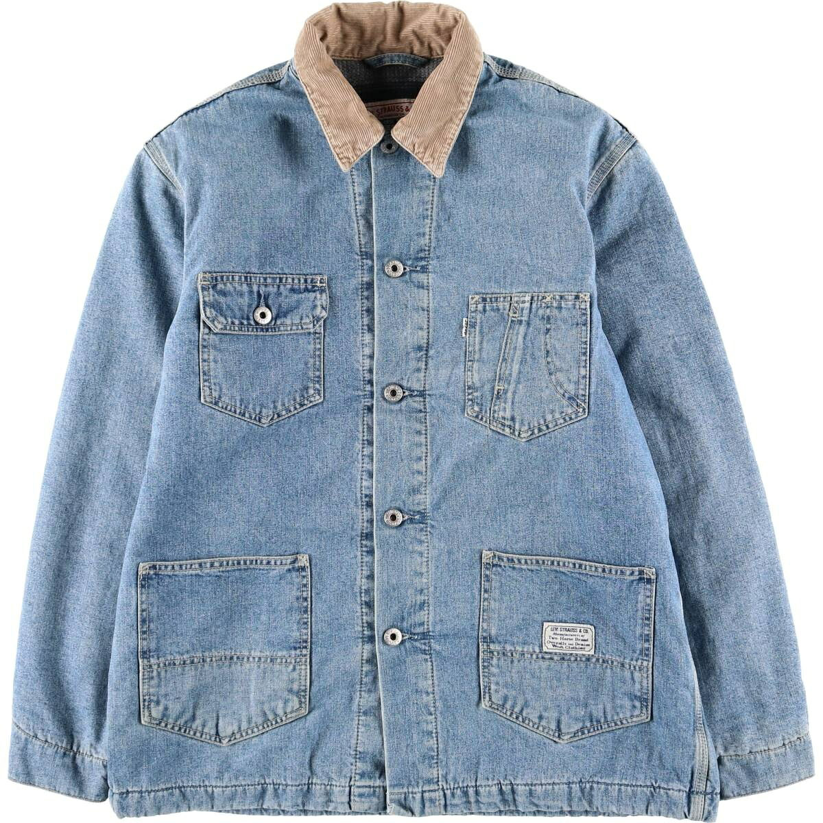 古着 90'S リーバイス Levi's 71665-7107 デニムカバーオール メンズM相当 ヴィンテージ /eaa478082 【中古】 【260322】 ブルー系 春秋冬