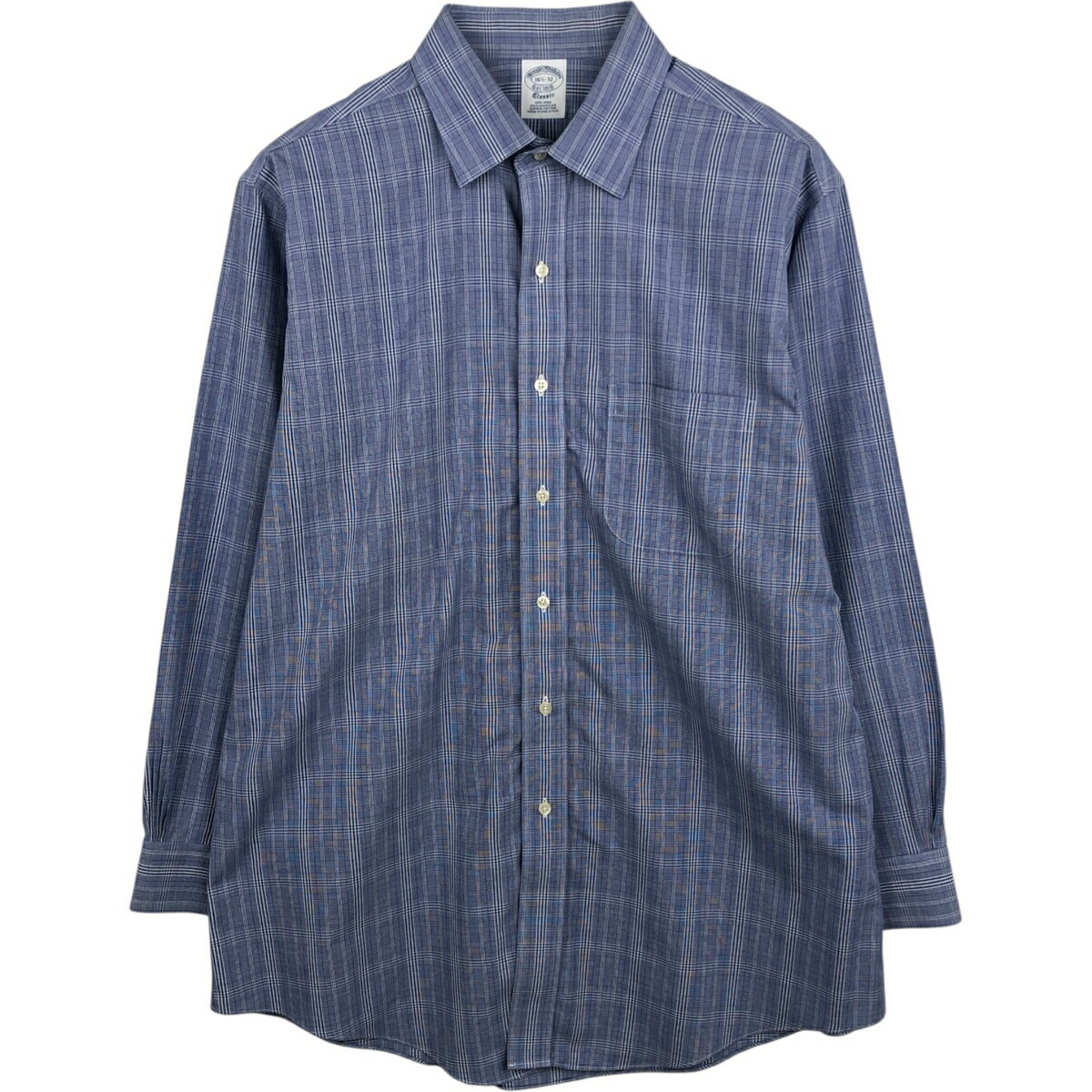 古着 ブルックスブラザーズ Brooks Brothers Est.1818 Classic 長袖 コットンチェックシャツ メンズL相当 /eaa478125 【中古】 【260323】 ブルー系 春夏秋冬