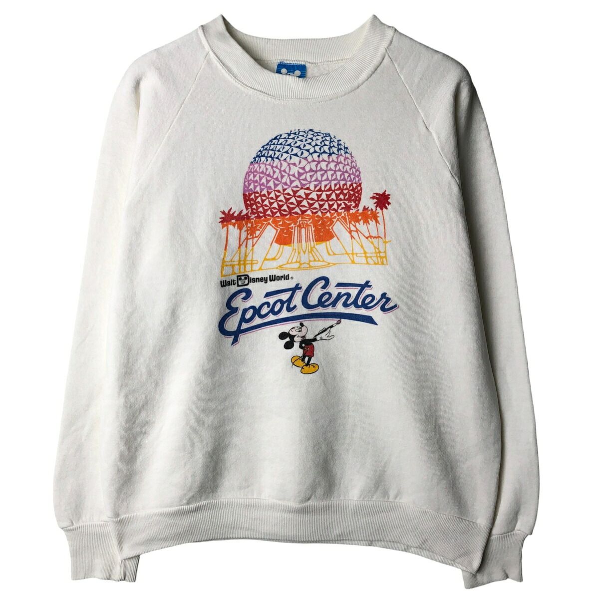古着 80'S ディズニー DISNEY MICKEY MOUSE ミッキーマウス キャラクタースウェットシャツ トレーナー USA製 メンズM相当 ヴィンテージ /eaa480191 【中古】 【260118】 【NH-2508】 【SS2603_30】 ホワイト系 春夏秋冬