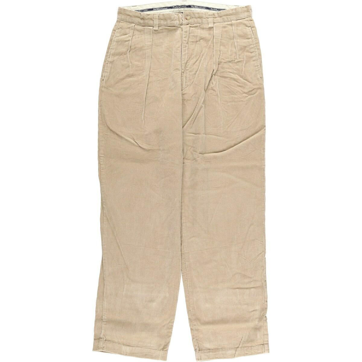 古着 ラルフローレン Ralph Lauren POLO RALPH LAUREN ANDREW PANT 太畝 ツータック コーデュロイパンツ メンズw33相当 /eaa480276 【中古】 【260112】 【SS2603_10】 ベージュ系 春夏秋冬