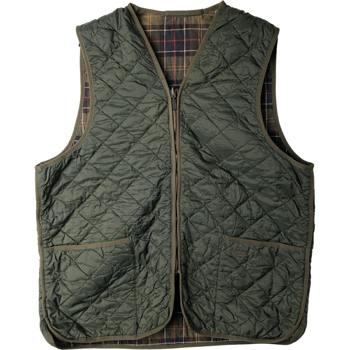古着 バブアー Barbour 中綿入り キルティングベスト 46 メンズXL相当 /eaa480407 【中古】 【260221】 カーキ系 春秋冬