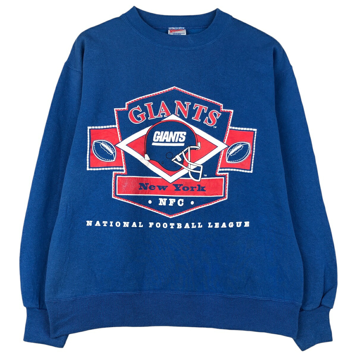 古着 90~00\'S ヘインズ Hanes NFL NEW YORK GIANTS ニューヨークジャイアンツ プリントスウェットシャツ トレーナー USA製 メンズL相当 /eaa482308 【中古】 【260118】 【NH-2508】 【SS2603_30】 ブルー系 春夏秋冬