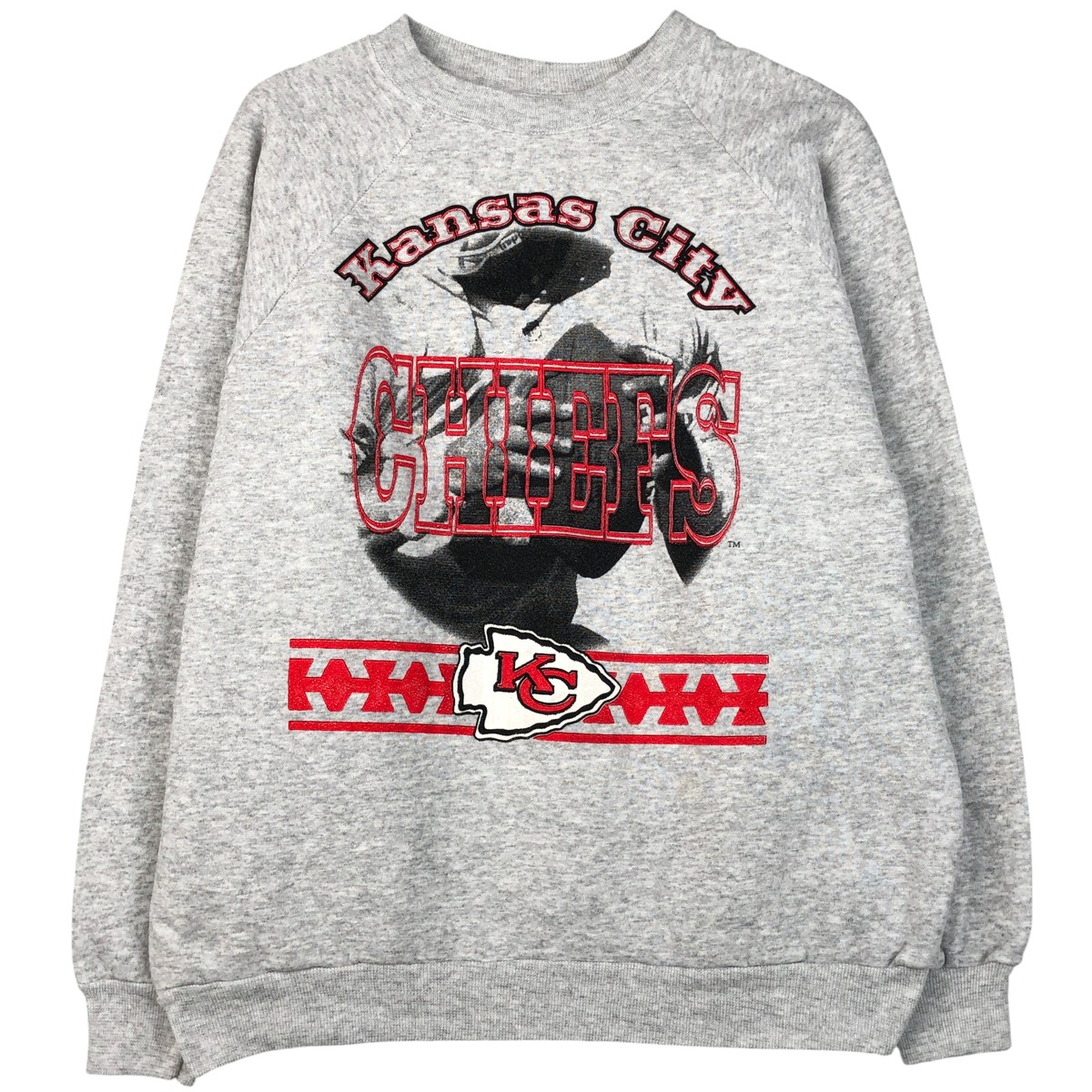 古着 ALL AMERICAN APPAREL NFL KANSAS CITY CHIEFS カンザスシティチーフス ロゴスウェットシャツ トレーナー USA製 メンズXL相当 ヴィンテージ /eaa482329 【中古】 【260118】 【NH-2508】 【SS2603_30】 グレー系 春夏秋冬