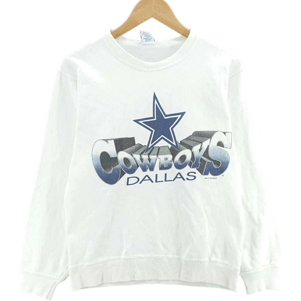 古着 90'S TRUE-FAN NFL DALLAS COWBOYS ダラスカウボーイズ スウェットシャツ トレーナー USA製 メンズM相当 ヴィンテージ /eaa482730 【中古】 【260117】 【SS2603_30】 ホワイト系 春夏秋冬