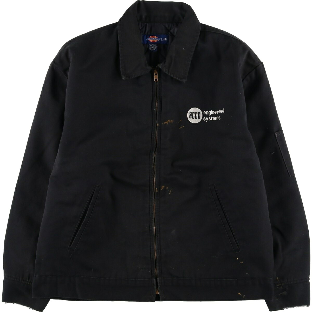 古着 ディッキーズ Dickies アイゼンハワージャケット ワークジャケット メンズL相当 /eaa495297 【中古】 【260325】 ブラック系 春秋冬