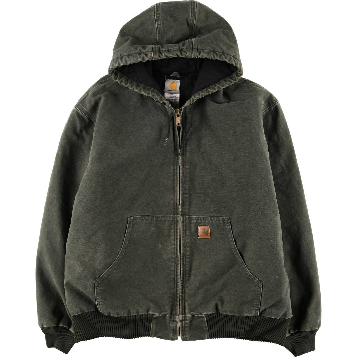 古着 カーハート Carhartt アクティブジャケット 中綿入り ダックフルジップパーカー メンズXL相当 /eaa495310 【中古】 【260321】 カーキ系 春秋冬