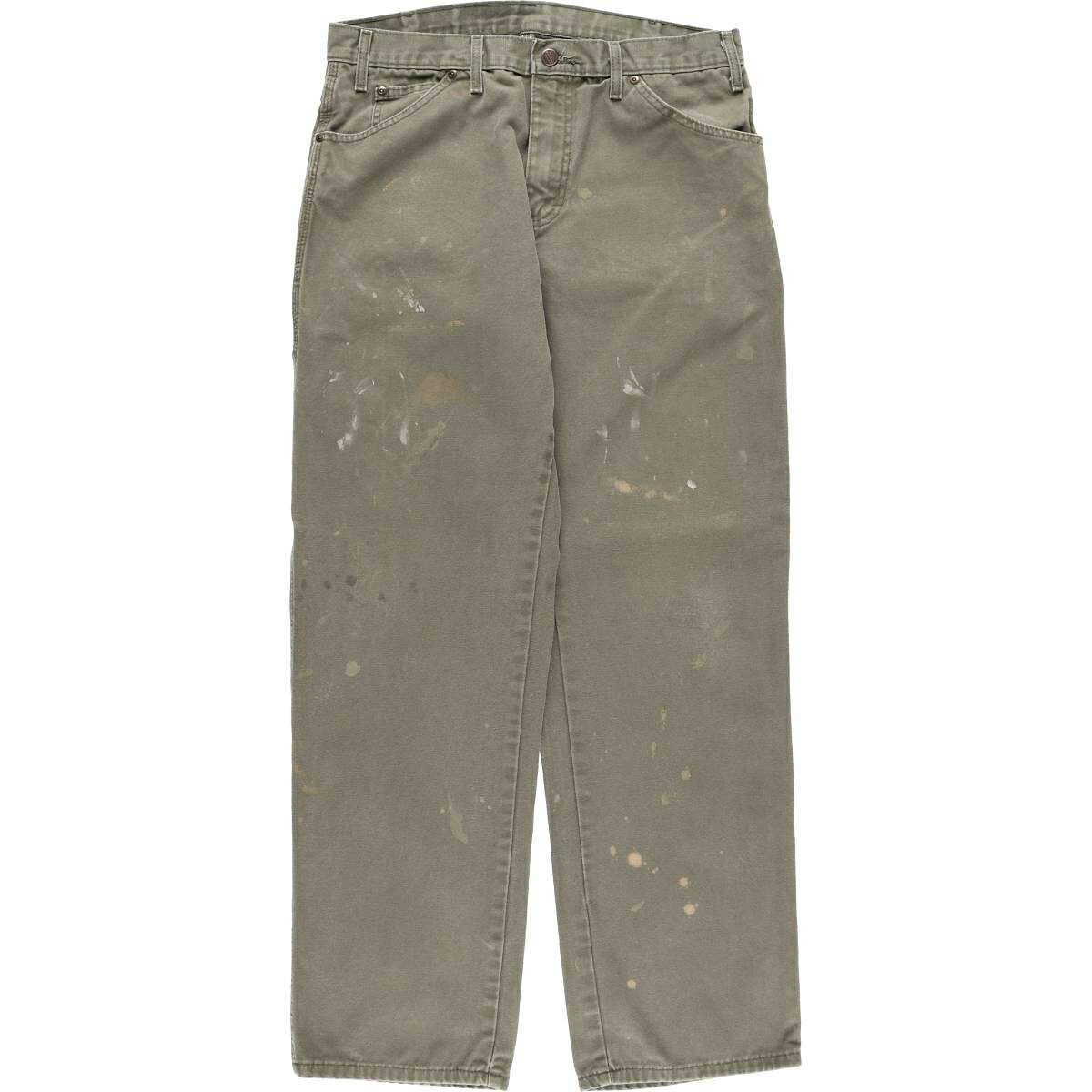 古着 ディッキーズ Dickies ダックペインターパンツ メンズw34相当 /eaa495601 【中古】 【260323】 カーキ系 春夏秋冬