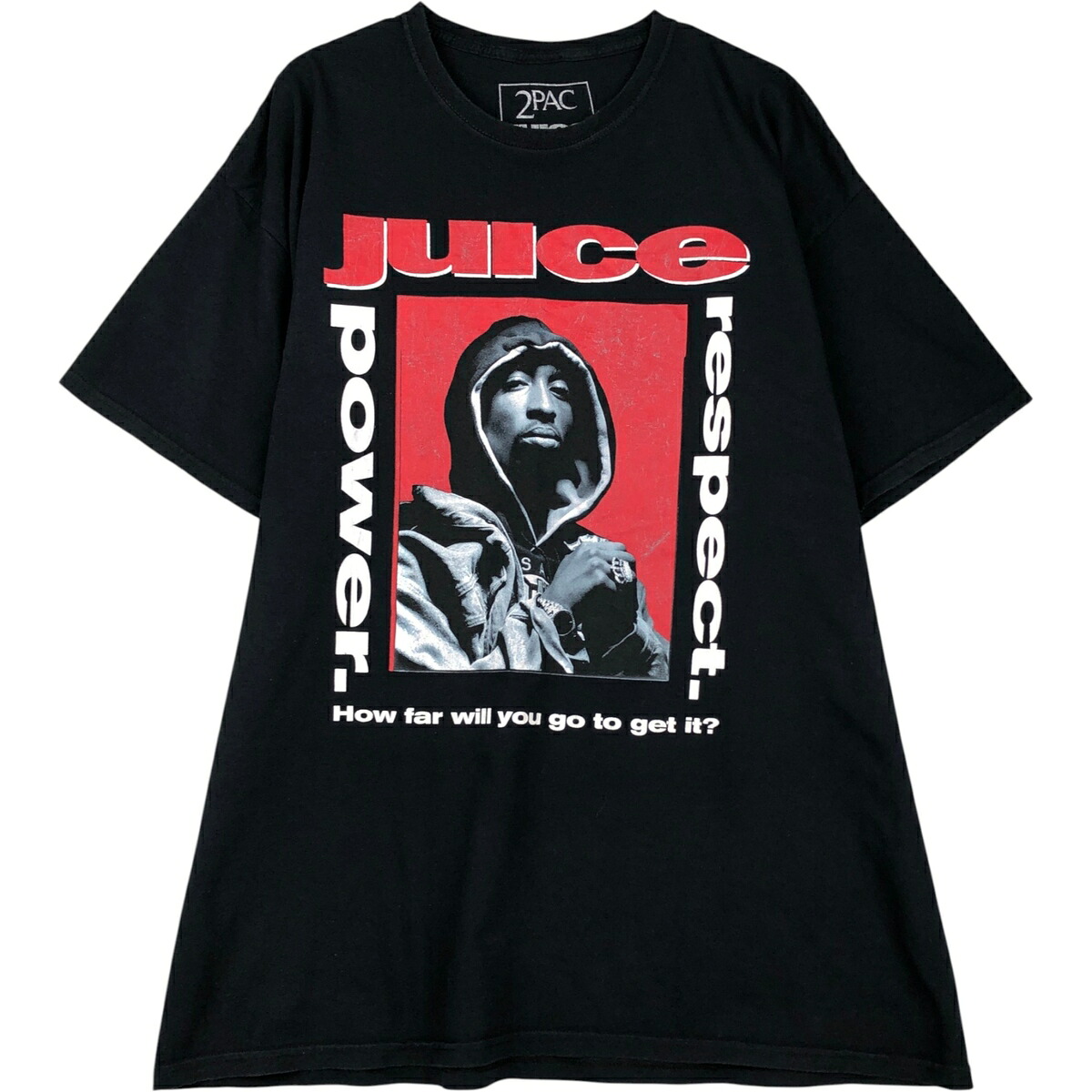 古着 2PAC ツーパック ラップTシャツ ラップT メンズXXL相当 クルーネック(丸首) /eaa495808 【中古】 【260322】 ブラック系 春夏秋