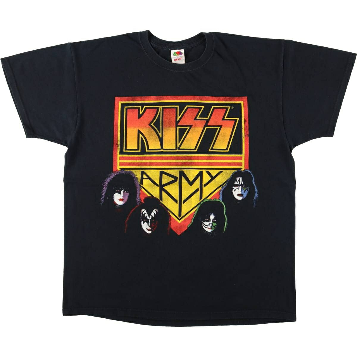 古着 00'S フルーツオブザルーム FRUIT OF THE LOOM HEAVY cotton KISS キッス バンドTシャツ バンT メンズXL相当 /eaa495911 【中古】 【260322】 ブラック系 春夏秋