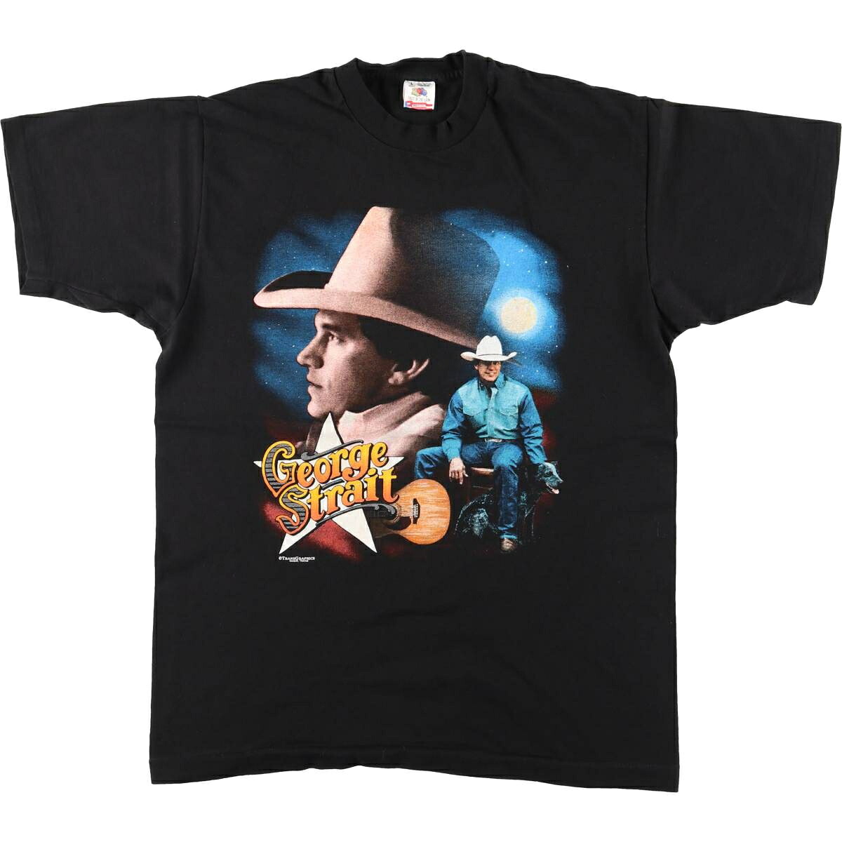 古着 90'S フルーツオブザルーム FRUIT OF THE LOOM GEORGE STRAIT ジョージ ストレイト バンドTシャツ バンT USA製 メンズL相当 ヴィンテージ /eaa495950 【中古】 【260322】 ブラック系 春夏秋