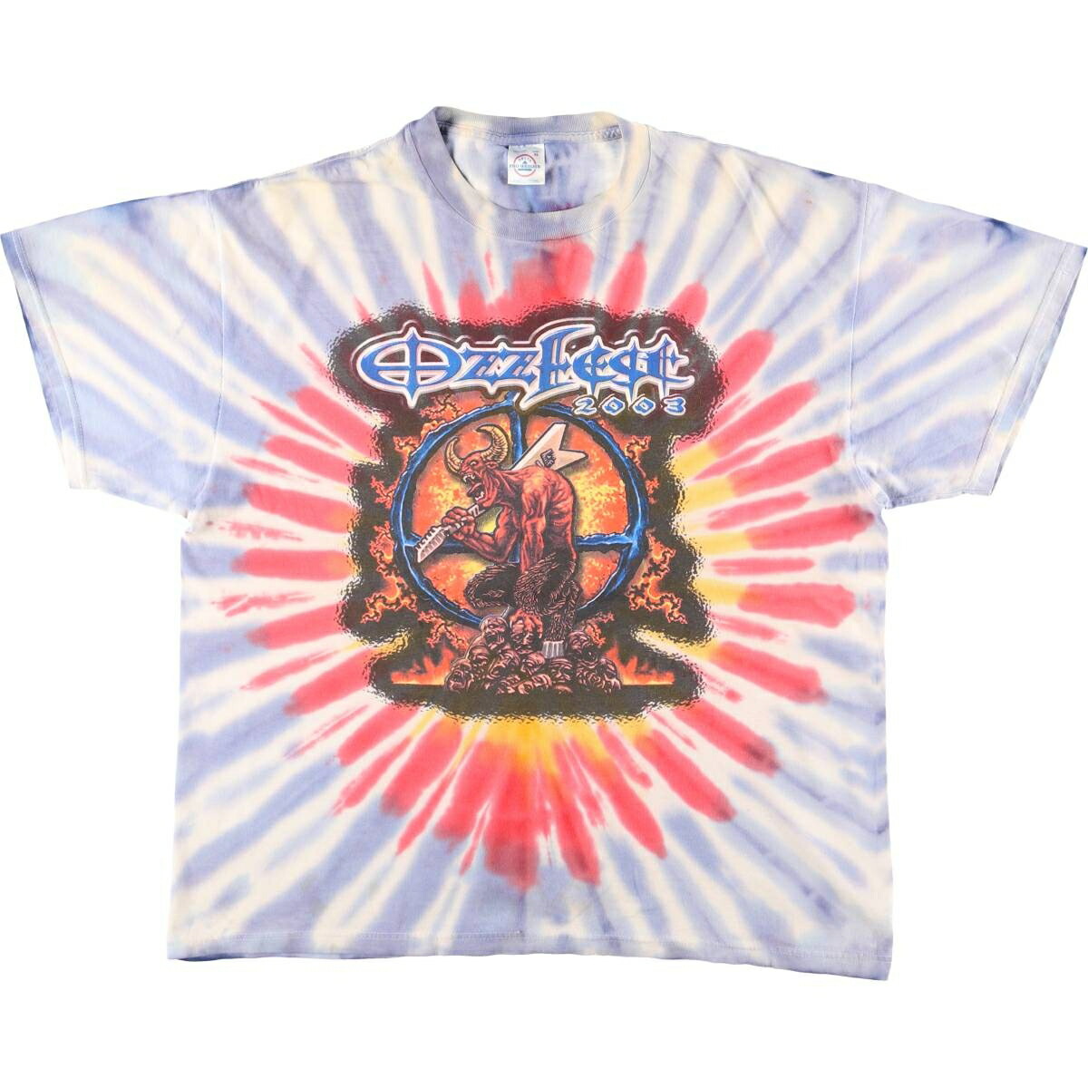 古着 00'S デルタ DELTA OZZFEST オズフェスト タイダイ柄 バンドTシャツ バンT メンズXL相当 /eaa495970 【中古】 【260322】 レッド系 春夏秋