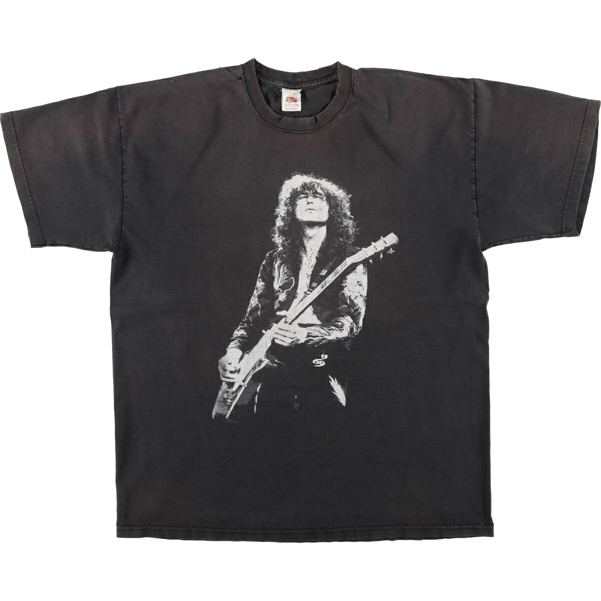 古着 LED ZEPPELIN レッドツェッペリン James Page ジミーペイジ バンドTシャツ バンT メンズL相当 /eaa495980 【中古】 【260322】 ブラック系 春夏秋