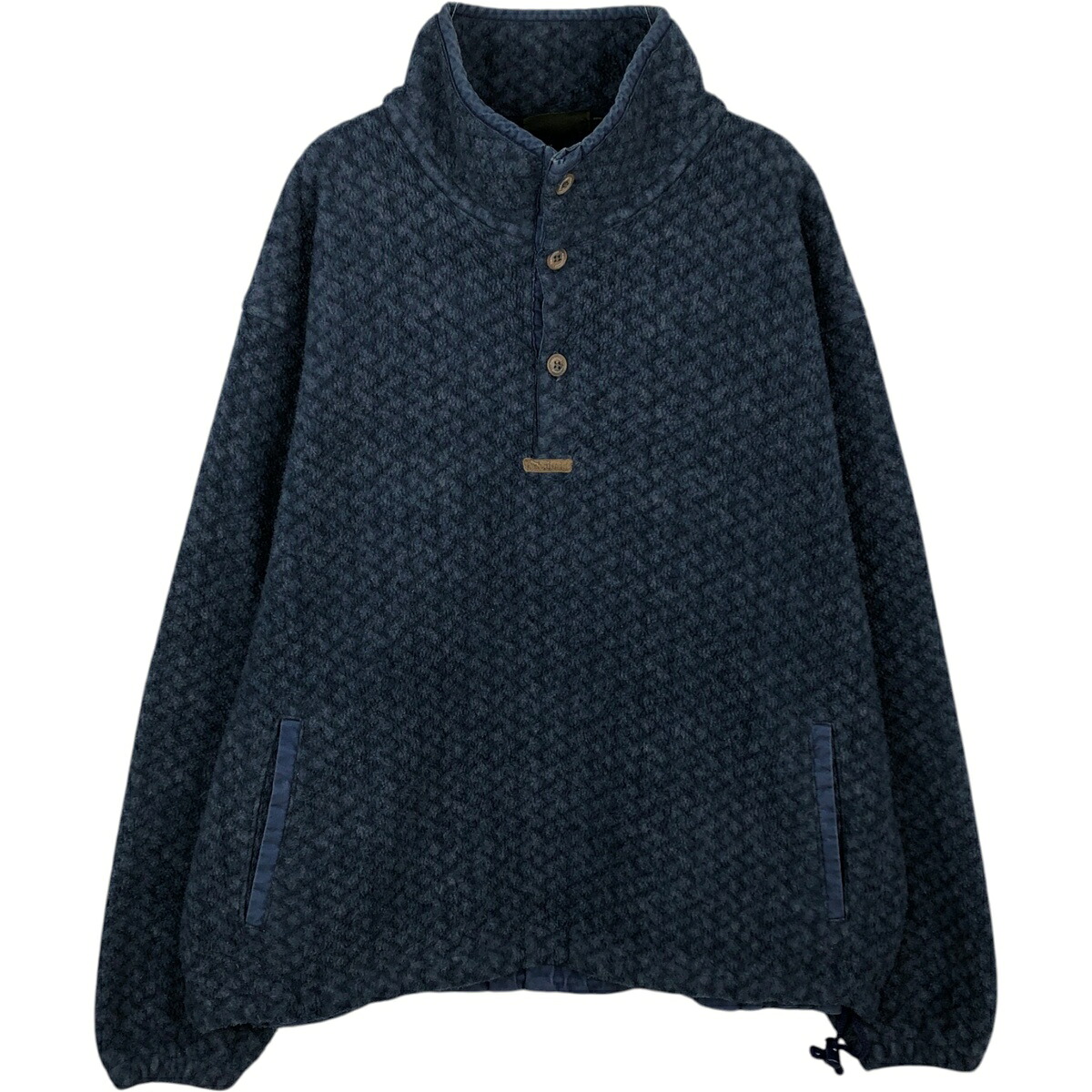 古着 90'S ティンバーランド Timberland WEATHERGEAR 総柄 ハーフボタン フリースプルオーバー USA製 メンズL相当 ヴィンテージ /eaa495983 【中古】 【260406】 【GR-NV】