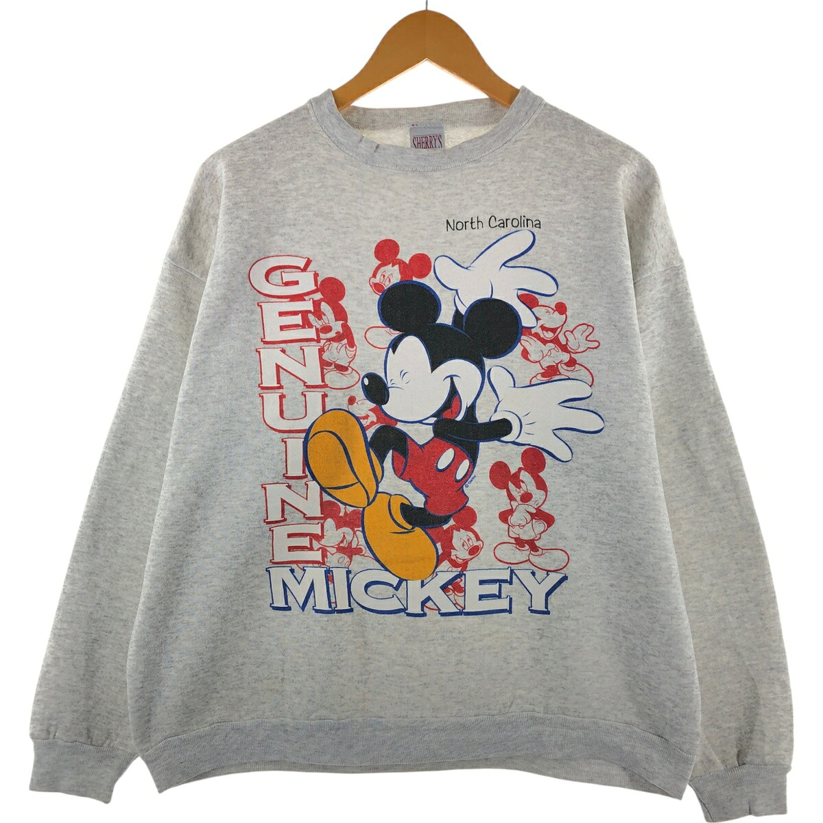 古着 90'S SHERRY'S MICKEY MOUSE ミッキーマウス キャラクタースウェットシャツ トレーナー USA製 メンズL相当 ヴィンテージ /eaa498788 【中古】 【250207】 【SS2603_30】