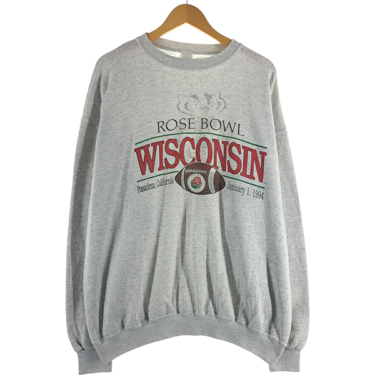古着 90'S WISCONSIN ウィスコンシン ROSE BOWL 1994 ローズボウル カレッジスウェットシャツ トレーナー USA製 メンズXL相当 ヴィンテージ /eaa501342 【中古】 【250217】 6,103円
