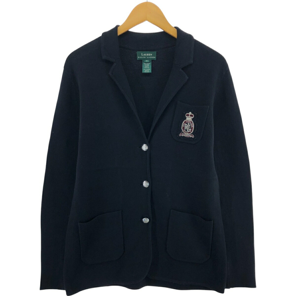古着 MONKI クロップド丈 コットンニットカーディガン