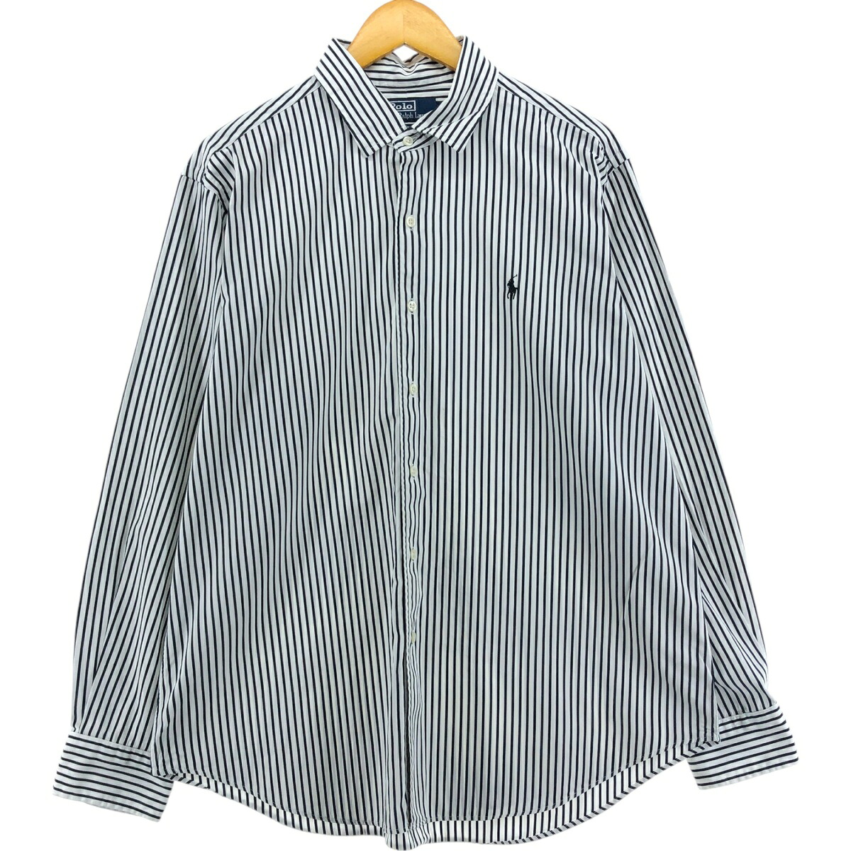 古着 ラルフローレン Ralph Lauren POLO by Ralph Lauren CLASSIC FIT 長袖 コットンストライプシャツ メンズXL相当 /eaa521488 【中古】 【250217】 【SS2603_10】