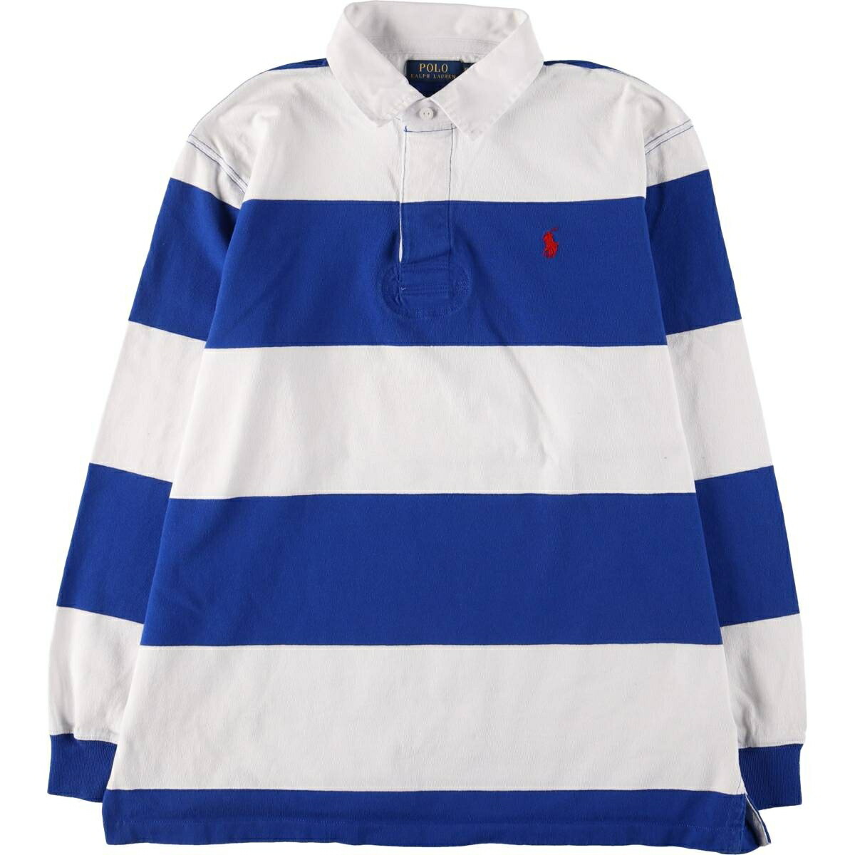 古着 ラルフローレン Ralph Lauren POLO RALPH LAUREN ボーダー柄 長袖 ラガーシャツ メンズXL相当 /eaa525466 【中古】 【250412】 【SS2603_10】