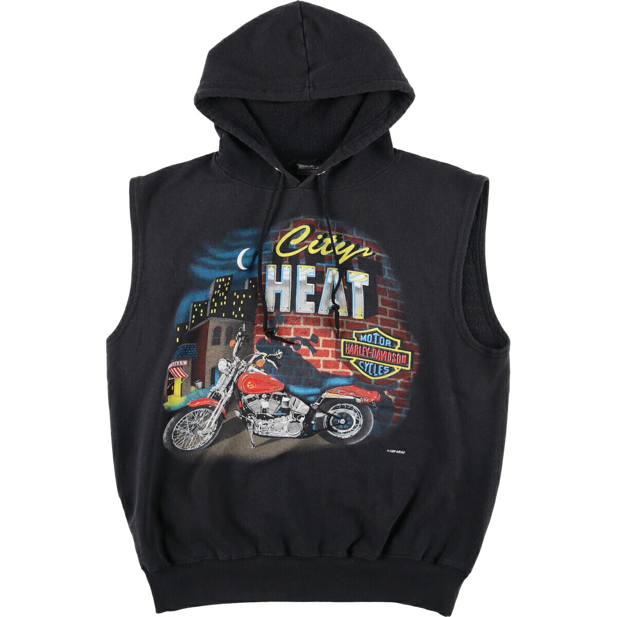 古着 90'S ハーレーダビッドソン Harley-Davidson パーカーベスト USA製 メンズL相当 ヴィンテージ /eaa526233 【中古】 【250317】 【SS2603_10】