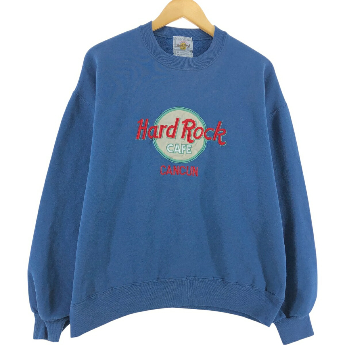 古着 90'S Hard Rock CAFE ハードロックカフェ アドバタイジング スウェットシャツ トレーナー メンズL相当 ヴィンテージ /eaa528120 【中古】 【250322】