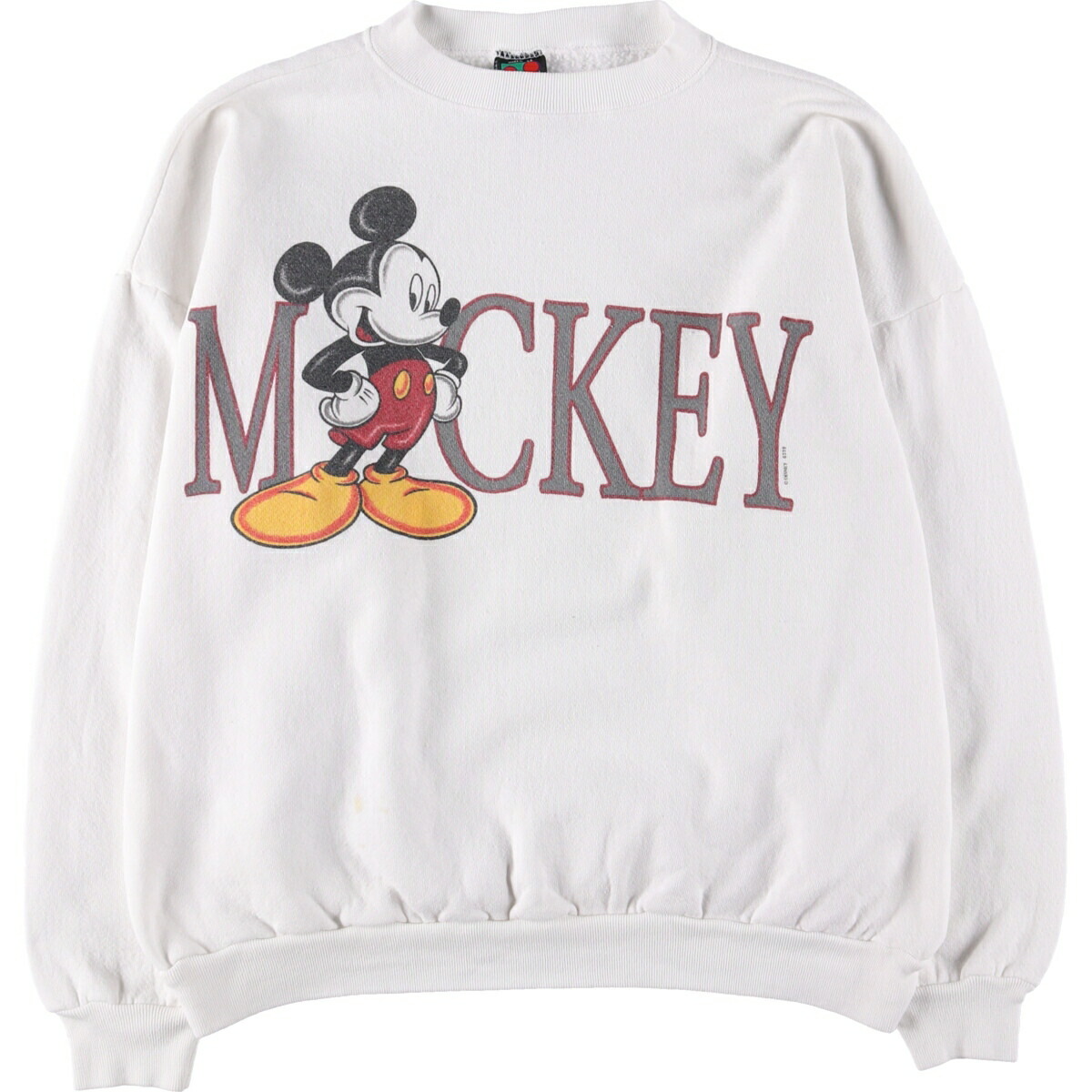 古着 90'S MICKEY MOUSE ミッキーマウス キャラクタースウェットシャツ トレーナー USA製 メンズXL相当 ヴィンテージ /eaa528491 【中古】 【250315】 【SS2603_30】