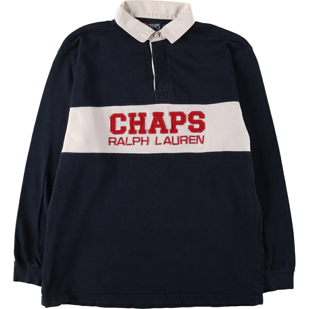 古着 90'S ラルフローレン Ralph Lauren CHAPS チャップス 長袖 ラガーシャツ メンズL相当 ヴィンテージ /eaa530771 【中古】 【250413】 【SS2603_10】