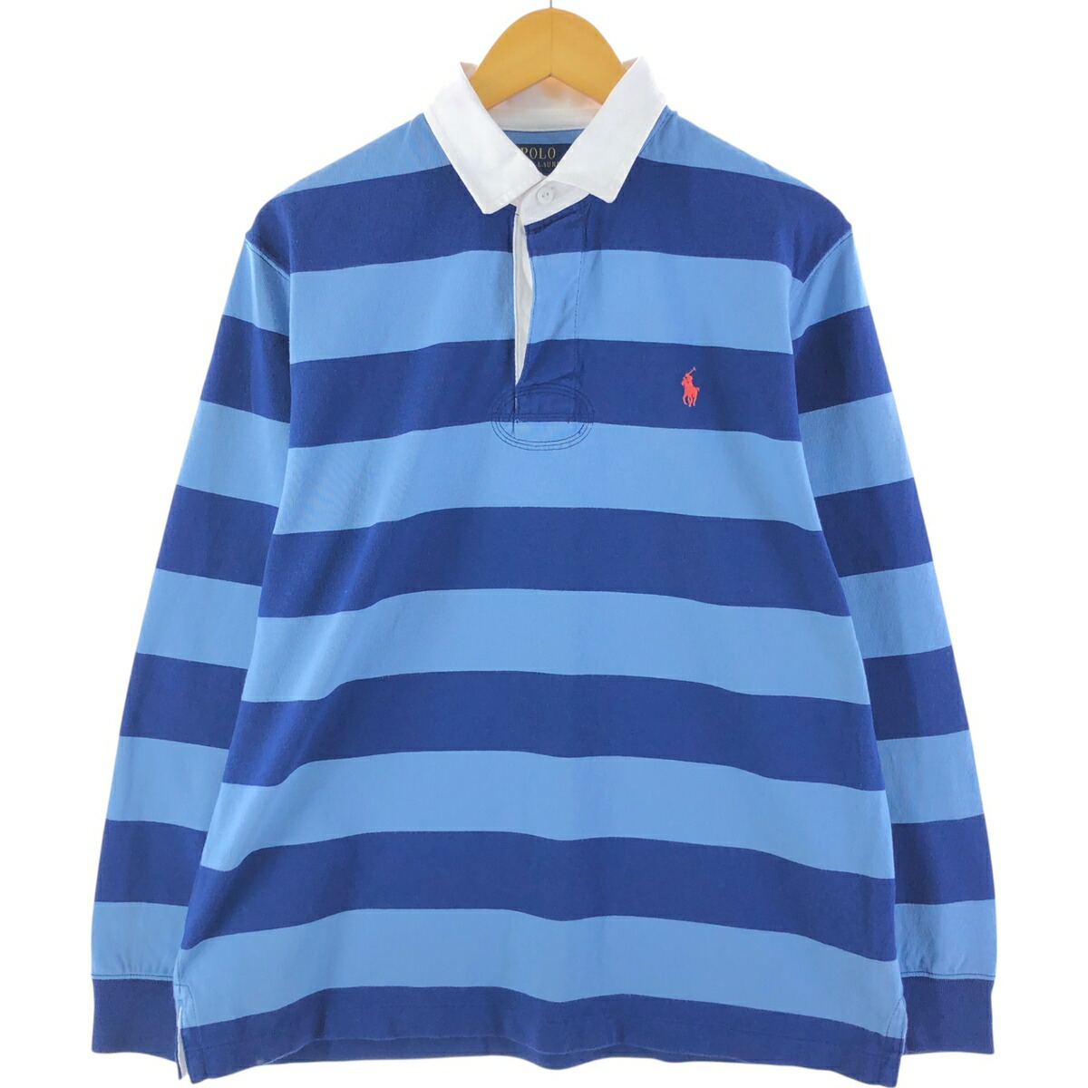 古着 ラルフローレン Ralph Lauren POLO RALPH LAUREN CLASSIC FIT ボーダー柄 長袖 ラガーシャツ メンズL相当 /eaa530789 【中古】 【250419】 【SS2603_10】