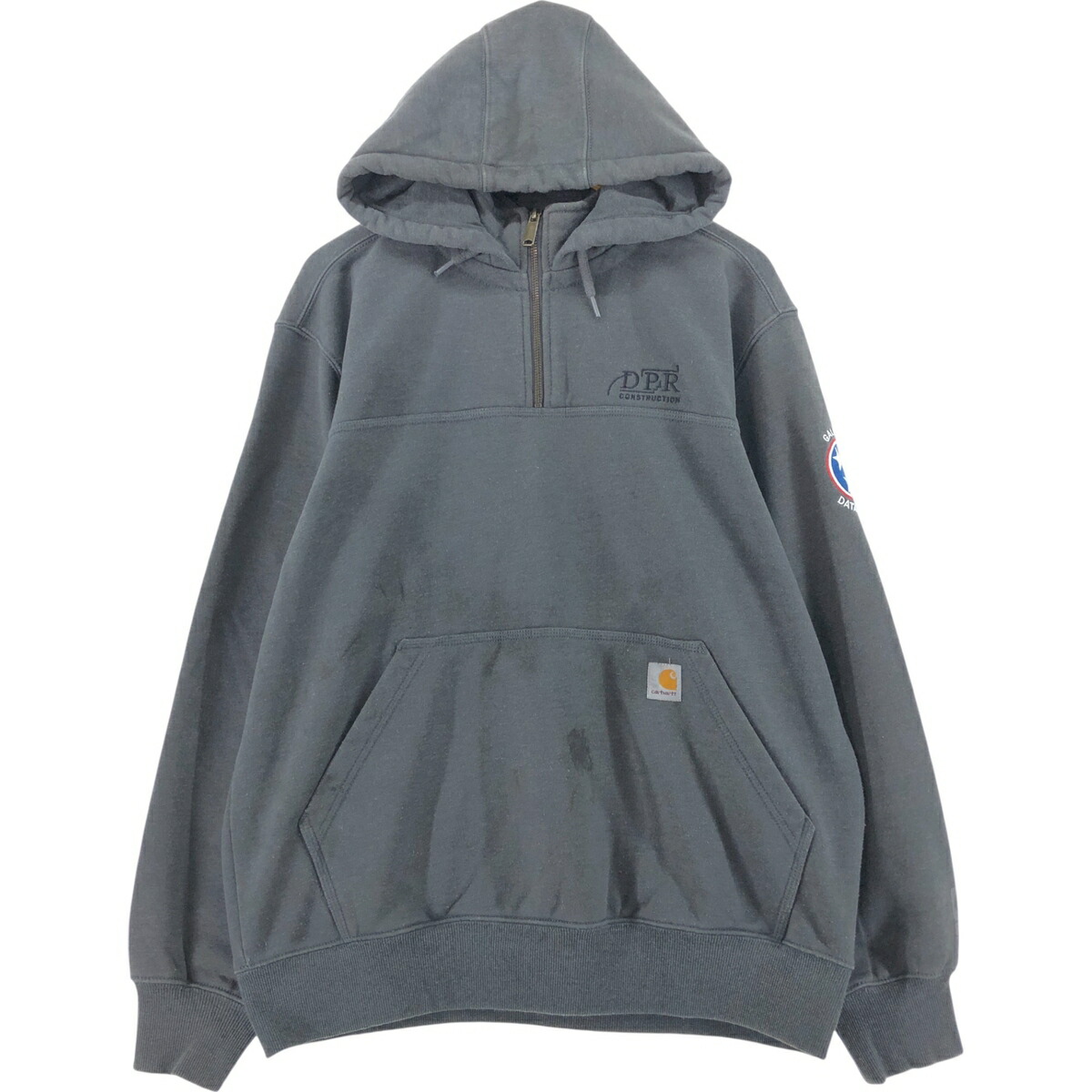 古着 カーハート Carhartt ORIGINAL FIT ハーフジップ アドバタイジング スウェットプルオーバーパーカー ベトナム製 メンズL相当/eaa531181 【中古】 【250405】 【SS2603_10】