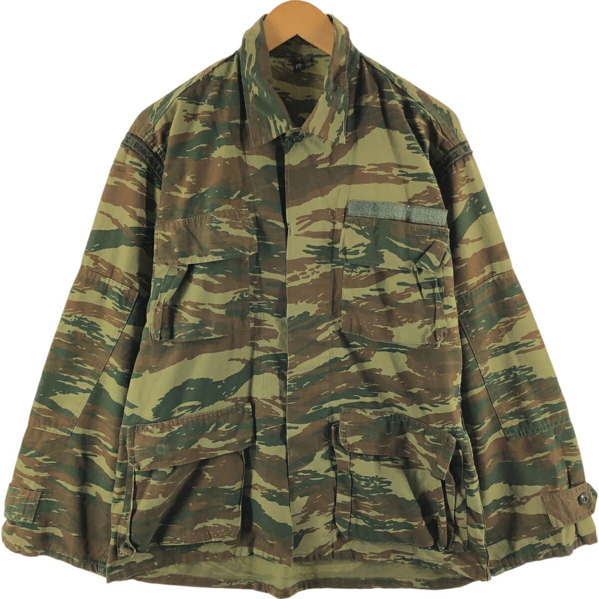 古着 ギリシャ軍 迷彩柄 B.D.U リザードカモ ミリタリージャケット メンズM相当 /eaa532872 【中古】 【250407】 【SS2603_10】