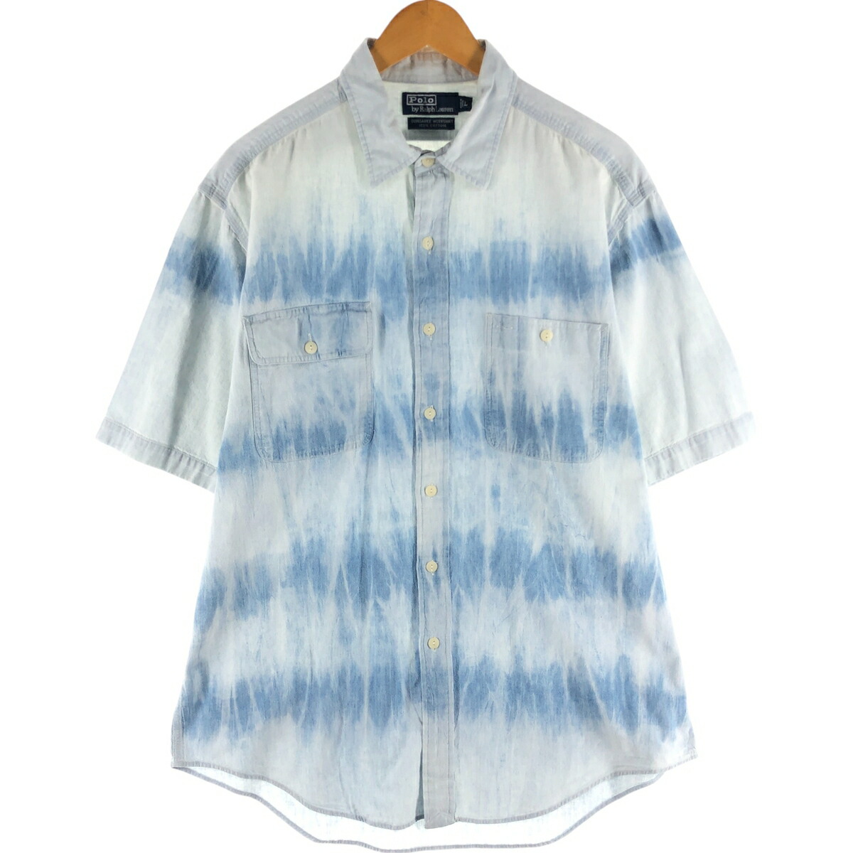 古着 ラルフローレン Ralph Lauren POLO by Ralph Lauren DUNGAREE WORKSHIRT 半袖 コットンシャツ メンズL相当 /eaa534578 【中古】 【250406】 【SS2603_10】