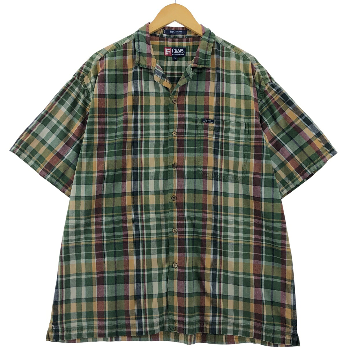 古着 90'S ラルフローレン Ralph Lauren CHAPS チャップス オープンカラー 半袖 チェックシャツ ボックスシャツ メンズXL相当 ヴィンテージ /eaa535599 【中古】 【250406】 【SS2603_10】 8,026円