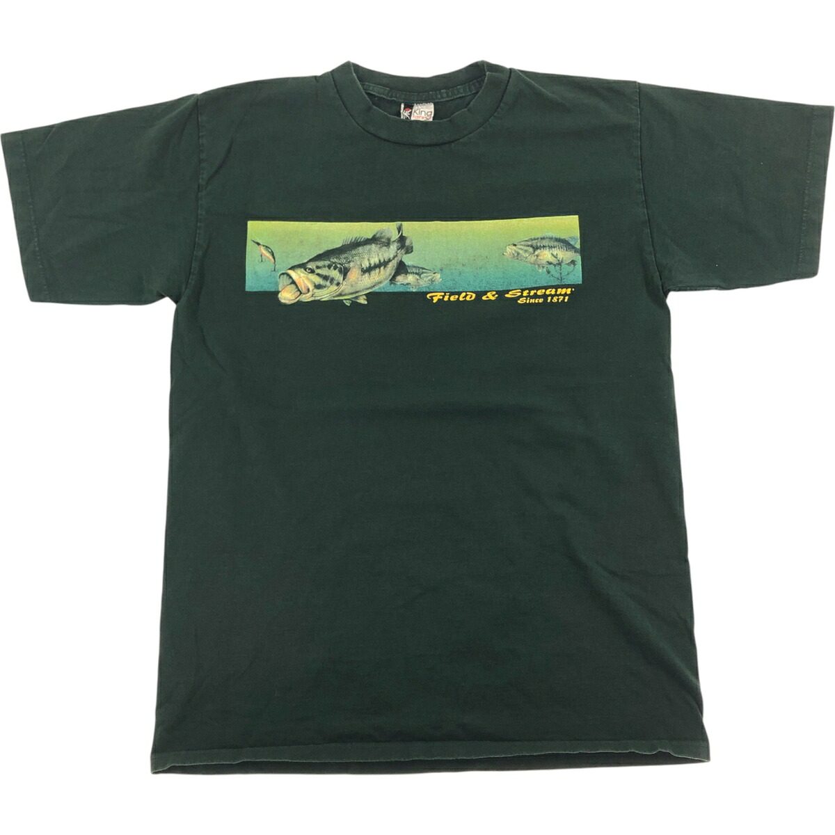 古着 90'S KING FASHIONS FIELD&STREAM フィールドアンドストリーム 魚柄 アニマルTシャツ カナダ製 メンズL相当 ヴィンテージ /eaa536166 【中古】 【250414】 【SS2603_10】