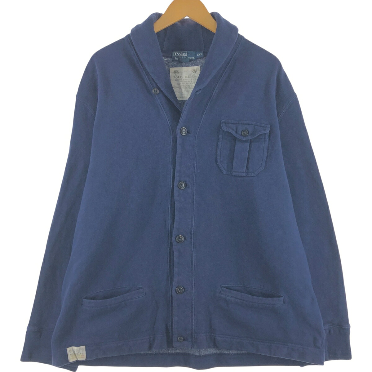 古着 ラルフローレン Ralph Lauren POLO by Ralph Lauren ショールカラー スウェットシャツ カーディガン メンズXXL相当 /eaa536403 【中古】 【250505】 【SS2603_10】