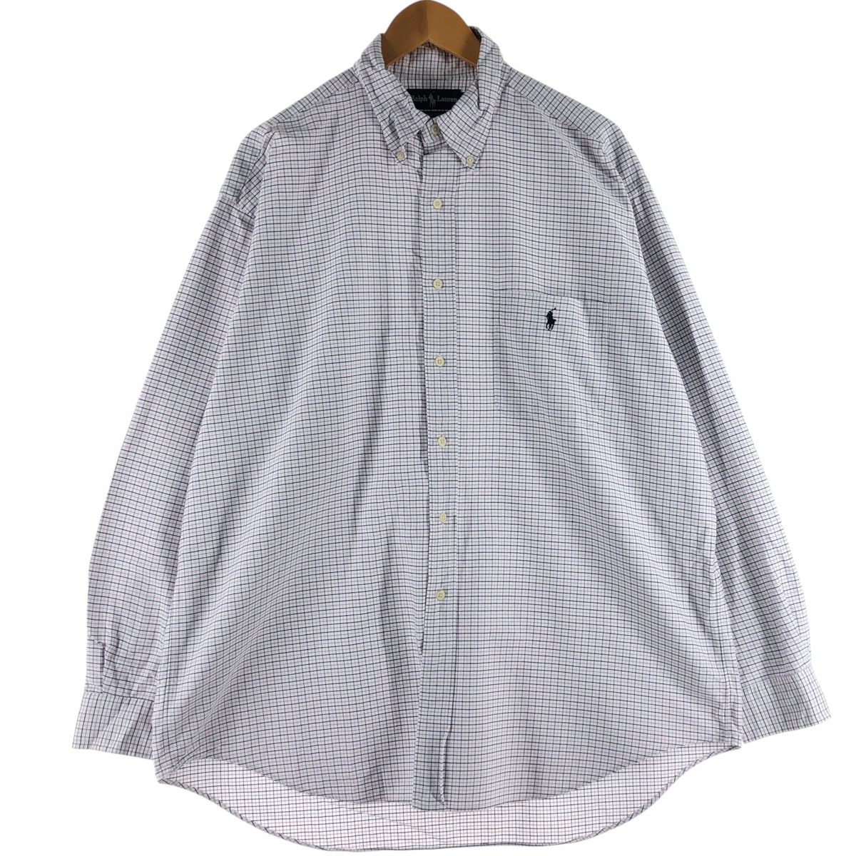 古着 ラルフローレン Ralph Lauren BIG SHIRT 長袖 ボタンダウンチェックシャツ メンズL相当 /eaa539061 【中古】 【250416】 【SS2603_10】