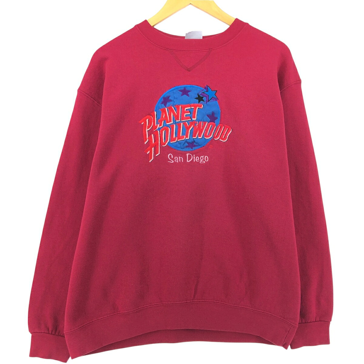 古着 90'S PLANET HOLLYWOOD プラネットハリウッド アドバタイジング スウェットシャツ トレーナー USA製 メンズL相当 ヴィンテージ /eaa539666 【中古】 【250426】